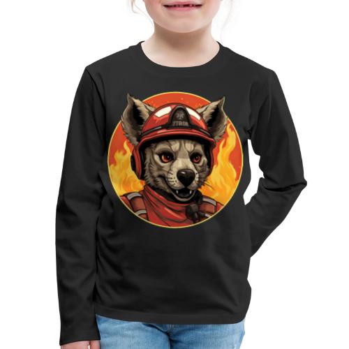 Firefighter hyena - Kids' Premium Long Sleeve T-Shirt