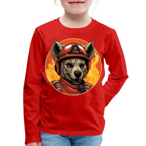 Firefighter hyena - Kids' Premium Long Sleeve T-Shirt