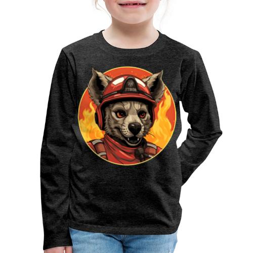 Firefighter hyena - Kids' Premium Long Sleeve T-Shirt