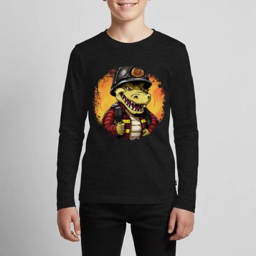 Fireman crocodile - Kids' Premium Long Sleeve T-Shirt