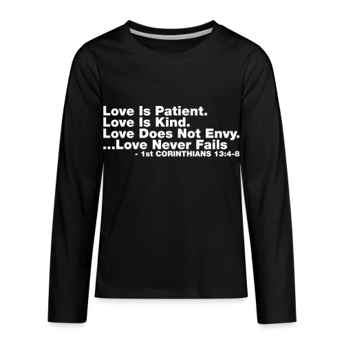 Love Bible Verse - Kids' Premium Long Sleeve T-Shirt