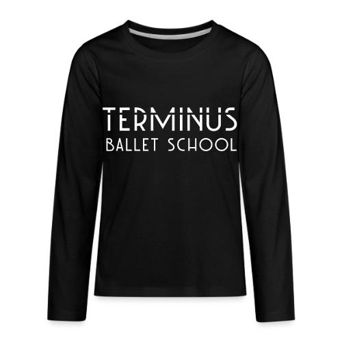 School Logo (white text) - Kids' Premium Long Sleeve T-Shirt