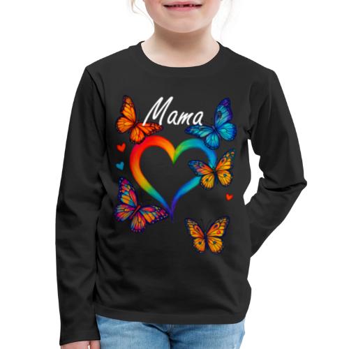 Mama Heart Personalized Kids’ Names gift - Kids' Premium Long Sleeve T-Shirt