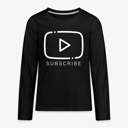 YouTube Subscribe (white) - Kids' Premium Long Sleeve T-Shirt