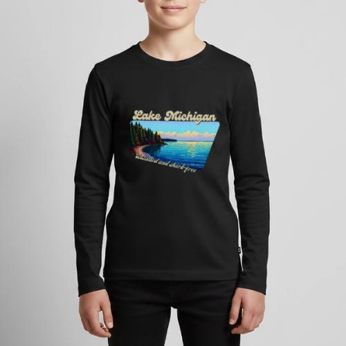 Lake Michigan Unsalted and shark-free - Kids' Premium Long Sleeve T-Shirt