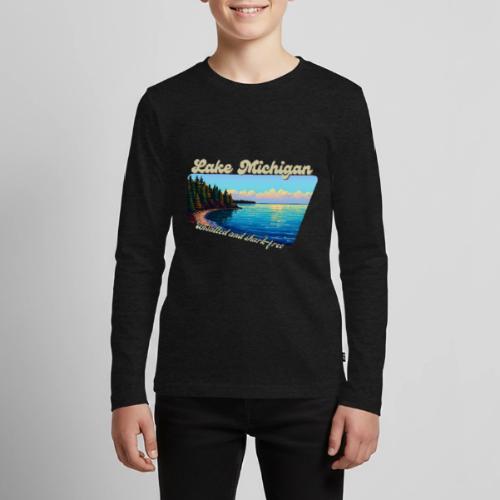 Lake Michigan Unsalted and shark-free - Kids' Premium Long Sleeve T-Shirt