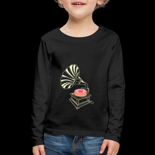 Donut Stop the Music | Sweet Gramophone - Kids' Premium Long Sleeve T-Shirt