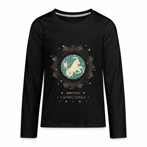Zodiac sign Ambitious Capricornus December January - Kids' Premium Long Sleeve T-Shirt
