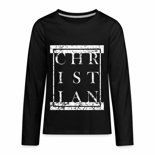 CHRISTIAN Religion - Grunge Block Box Gift Ideas - Kids' Premium Long Sleeve T-Shirt