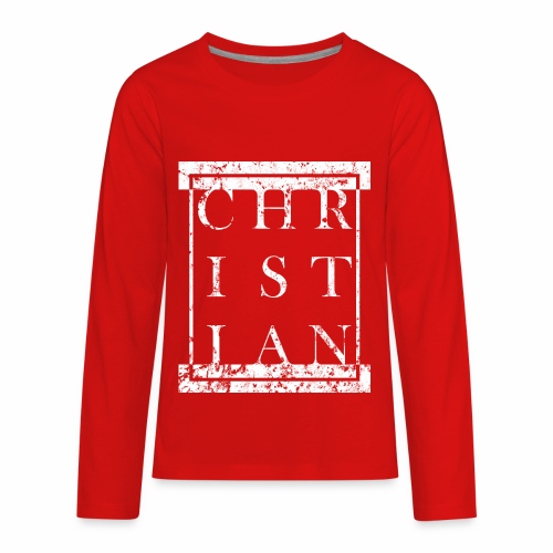 CHRISTIAN Religion - Grunge Block Box Gift Ideas - Kids' Premium Long Sleeve T-Shirt