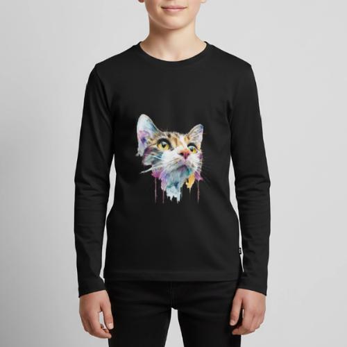 Chromatic Cat Splash - Kids' Premium Long Sleeve T-Shirt