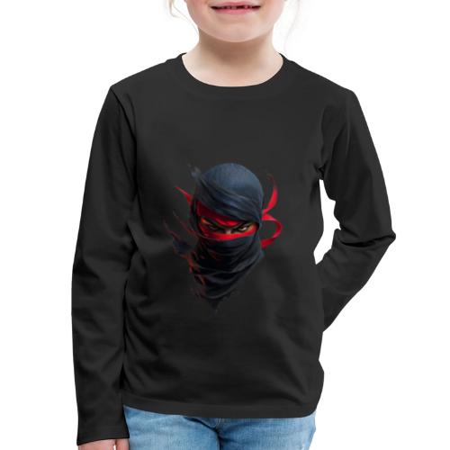 Crimson Stare Ninja - Kids' Premium Long Sleeve T-Shirt