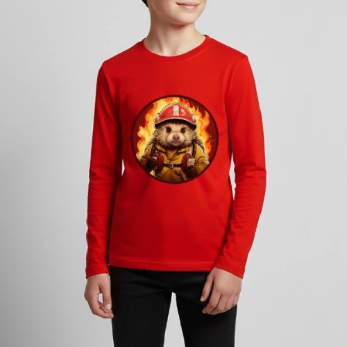 Hedgehog Firefighter - Kids' Premium Long Sleeve T-Shirt