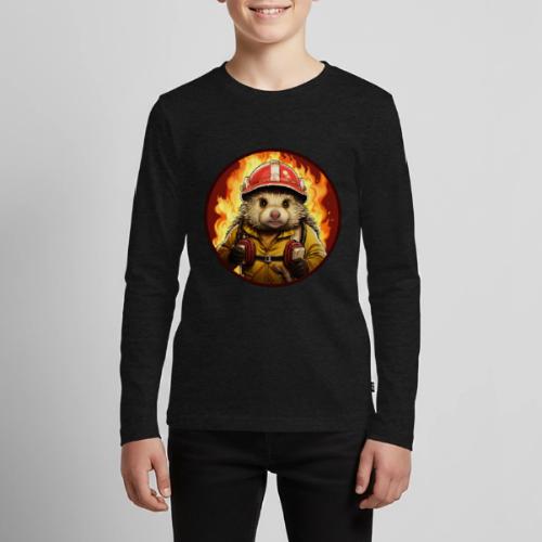 Hedgehog Firefighter - Kids' Premium Long Sleeve T-Shirt