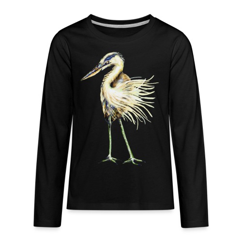 Great Blue Heron - Kids' Premium Long Sleeve T-Shirt