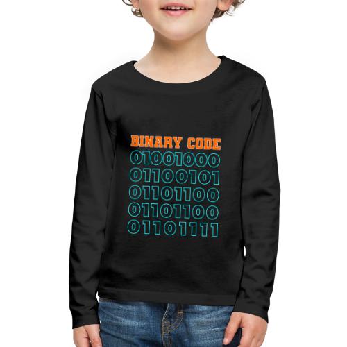 Say Hello in Binary code - Kids' Premium Long Sleeve T-Shirt