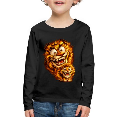 Crazy Double Lion Streetwear - Kids' Premium Long Sleeve T-Shirt