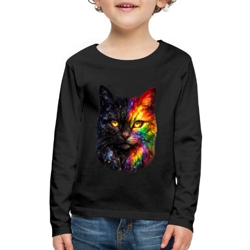 Cosmic Galaxy Rainbow Cat - Kids' Premium Long Sleeve T-Shirt