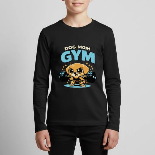 Chibi Dog Gym Workout - Kids' Premium Long Sleeve T-Shirt