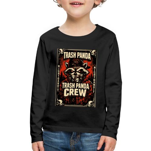 Midnight Forager Raccoon Mushroom Hunter - Kids' Premium Long Sleeve T-Shirt