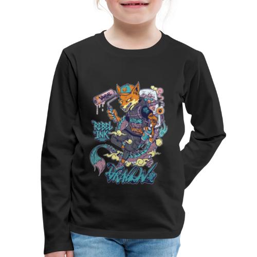 Kitsune Street Rebel - Kids' Premium Long Sleeve T-Shirt