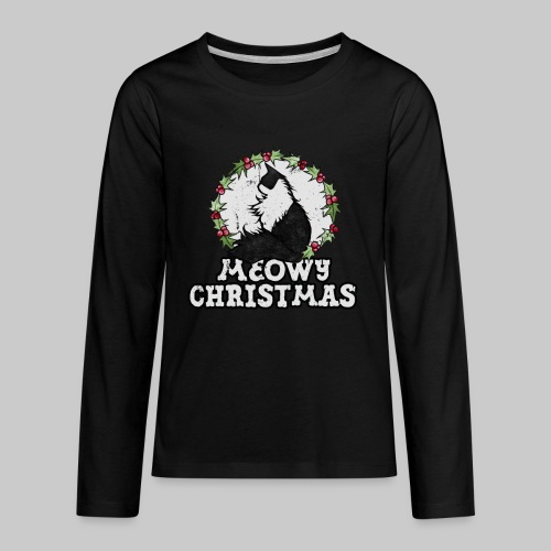 Meowy Christmas - Kids' Premium Long Sleeve T-Shirt