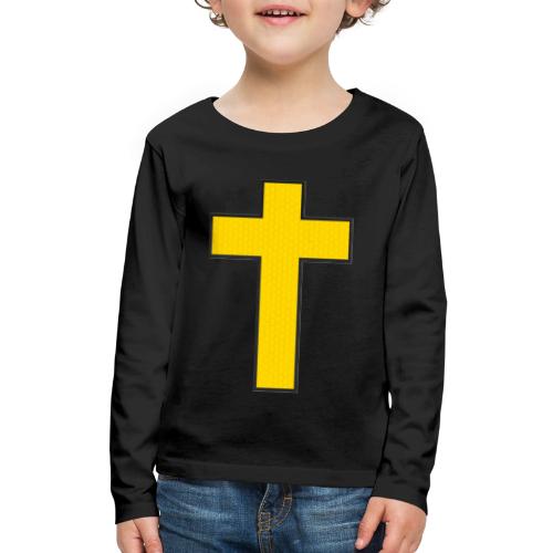 Kevlar Cross Shirt–Christian Strength and Protect - Kids' Premium Long Sleeve T-Shirt