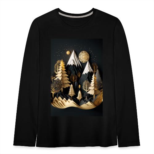 Gold and Black Wonderland - Whimsical Wintertime - Kids' Premium Long Sleeve T-Shirt