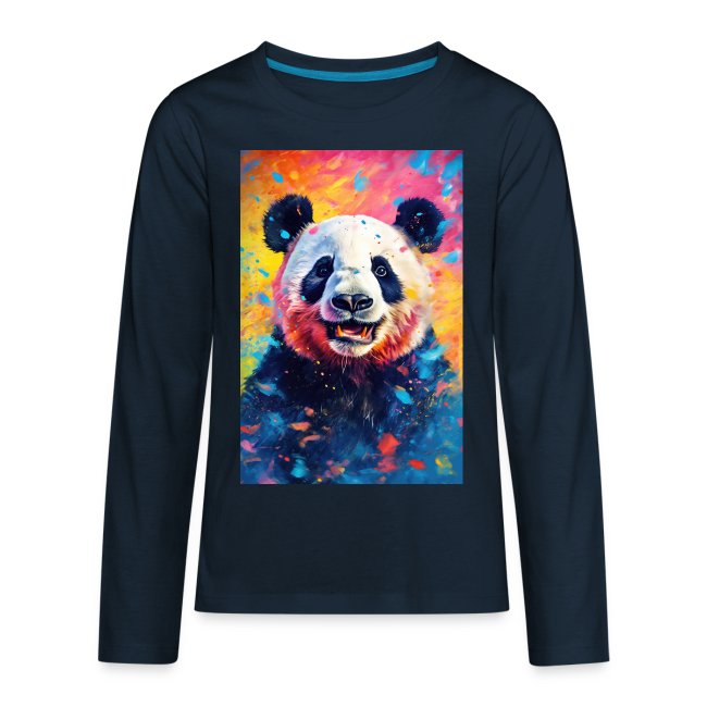 Paint Splatter Panda Bear