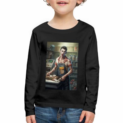 Zombie Cashier 01: Zombies In Everyday Life - Kids' Premium Long Sleeve T-Shirt