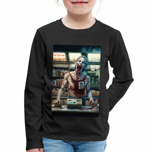 Zombie Cashier 04: Zombies In Everyday Life - Kids' Premium Long Sleeve T-Shirt
