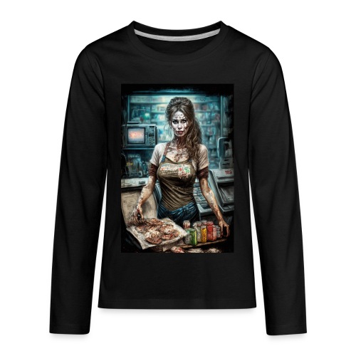 Zombie Cashier Girl 07: Zombies In Everyday Life - Kids' Premium Long Sleeve T-Shirt