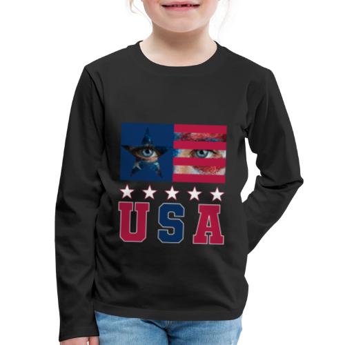 Stars and Vision USA - Kids' Premium Long Sleeve T-Shirt