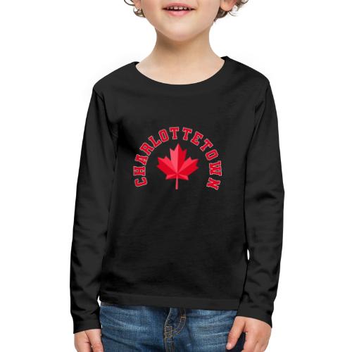 Charlottetown with maple leaf - Kids' Premium Long Sleeve T-Shirt