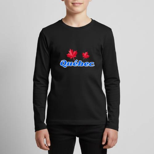 Québec with two red maple leaves - Kids' Premium Long Sleeve T-Shirt