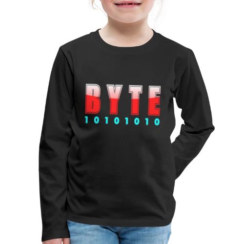BYTE Binary Code Design - Kids' Premium Long Sleeve T-Shirt