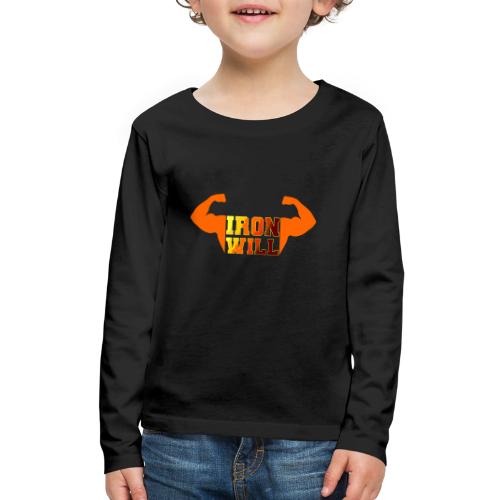 Bodybuilding: Iron Will Power - Kids' Premium Long Sleeve T-Shirt