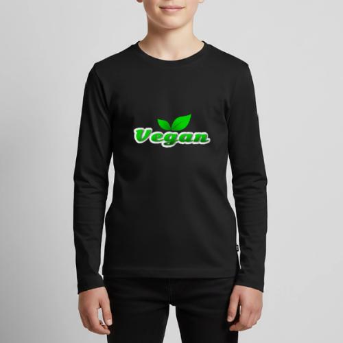 Pure Vegan Leaves - Kids' Premium Long Sleeve T-Shirt