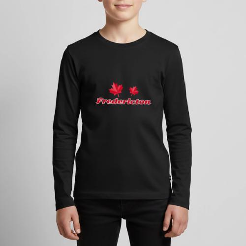 Fredericton with two red maple leaves - Kids' Premium Long Sleeve T-Shirt