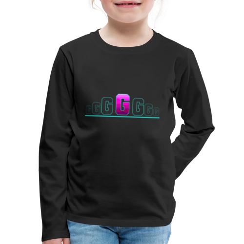 Letter G – Capital Varsity Alphabet Monogram - Kids' Premium Long Sleeve T-Shirt