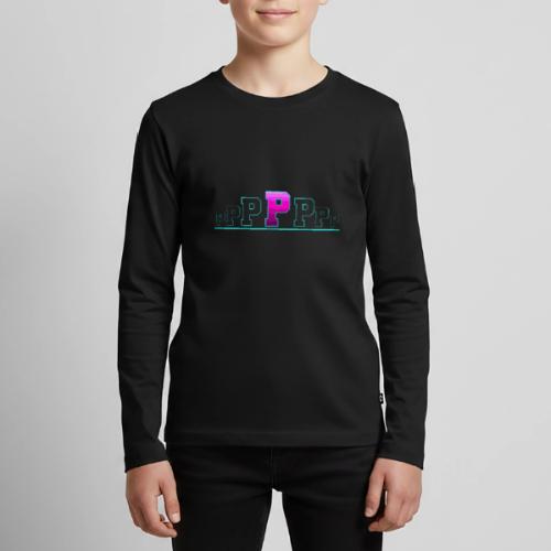 Letter P – Capital Varsity Alphabet Monogram - Kids' Premium Long Sleeve T-Shirt