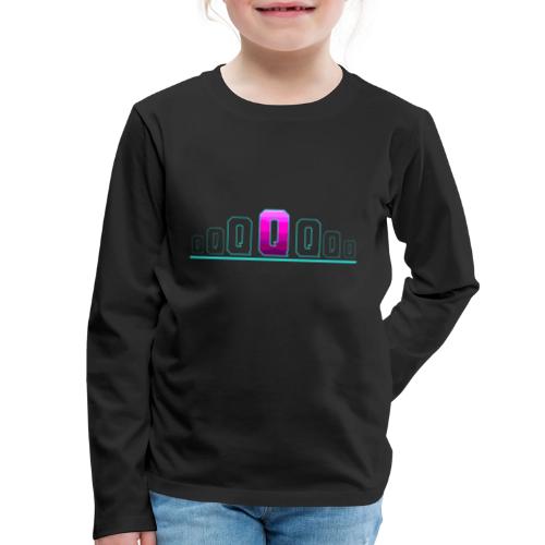 Letter Q – Capital Varsity Alphabet Monogram - Kids' Premium Long Sleeve T-Shirt