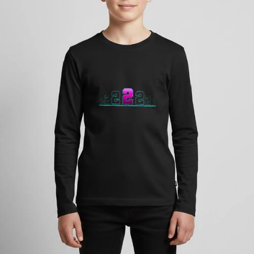 Number 2 in Magenta: Varsity Font - Kids' Premium Long Sleeve T-Shirt