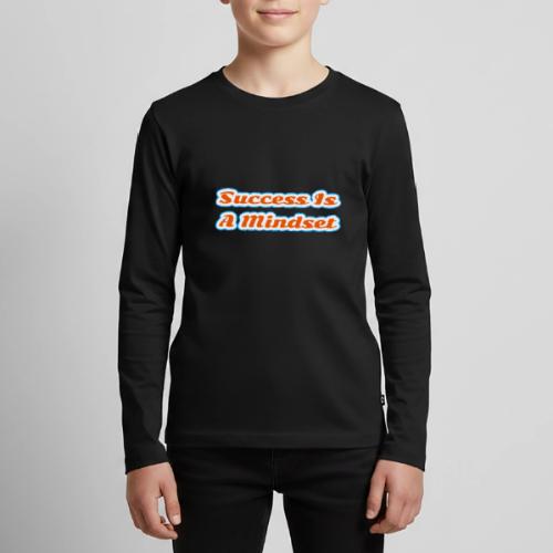 Success Is a Mindset — Motivational Glow Script - Kids' Premium Long Sleeve T-Shirt