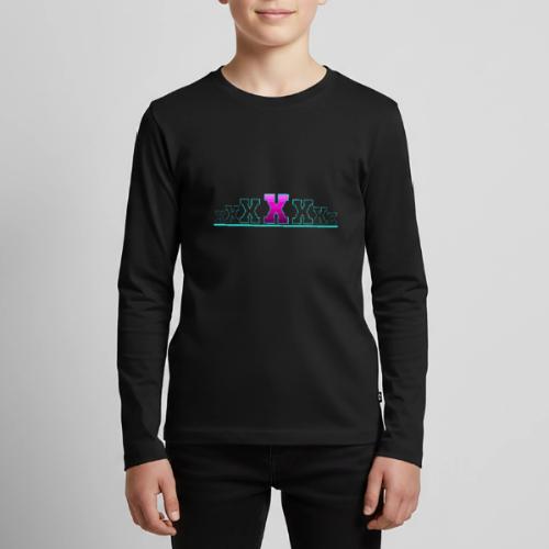 Letter X – Capital Varsity Alphabet Monogram - Kids' Premium Long Sleeve T-Shirt