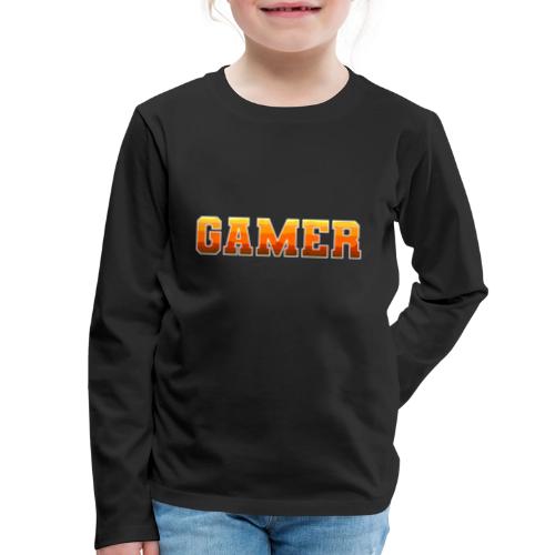 Gamer Varsity Gradient Design for Apparel - Kids' Premium Long Sleeve T-Shirt