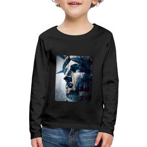 USA: Urban Liberty Triptych - Kids' Premium Long Sleeve T-Shirt
