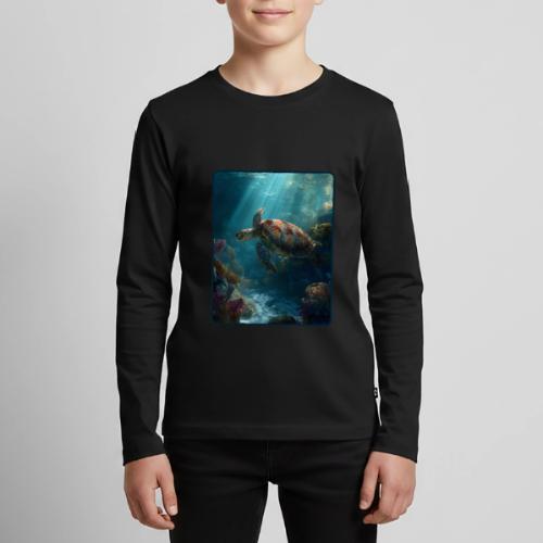 Sea Turtle Coral Reef Design - Kids' Premium Long Sleeve T-Shirt