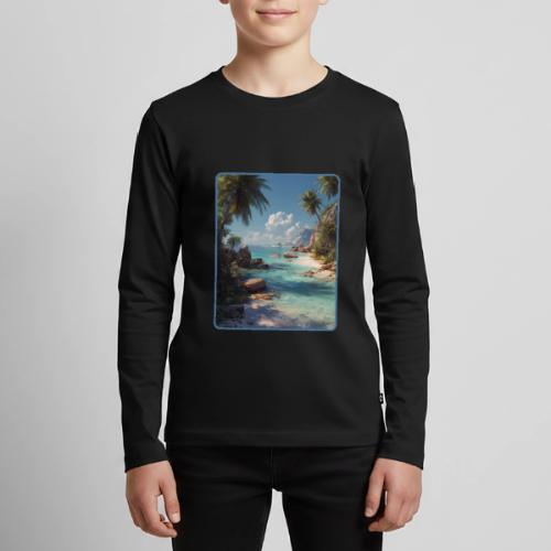 Tropical Island Paradise Ocean Design - Kids' Premium Long Sleeve T-Shirt