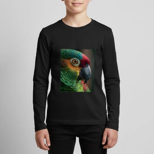 Colorful Parrot Close-Up Design - Kids' Premium Long Sleeve T-Shirt